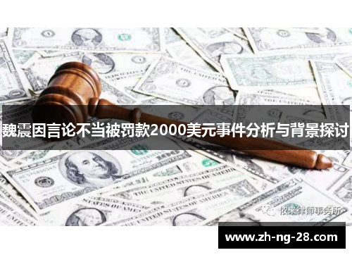 魏震因言论不当被罚款2000美元事件分析与背景探讨